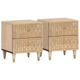Cumpara ieftin Noptiere, 2 buc., 40x33x46 cm, lemn masiv de acacia