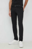 Lindbergh pantaloni Barbati, culoarea negru, mulata