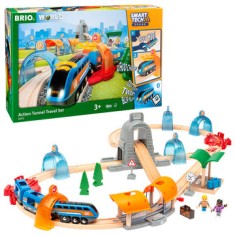 Set trenulet inteligent, electronic cu sine BRIO, 3+ ani