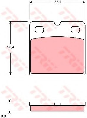 Set placute de frana,frana de parcare cu disc JAGUAR S-TYPE (CCX) (1999 - 2009) TRW GDB1641