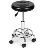 Scaun rotativ ergonomic pentru salon si cabinet, reglabil 47-62 cm, negru