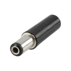 Mufa alimentare DC tata 2.1x5.5x9.5 mm cu protector cablu