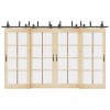VidaXL Set feronerie pentru uși glisante, negru, 366 cm, oțel 3295749