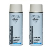 Vopsea Spray Brilliante Alb Crem RAL 9001, 400ml, Set 2 buc