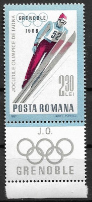 C1431 - Romania 1967 - J.O.Grenoble lei 2.30(1/7) foto