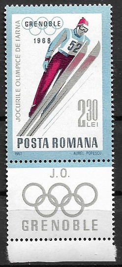 C1431 - Romania 1967 - J.O.Grenoble lei 2.30(1/7)