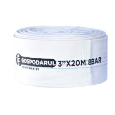 Furtun pompieri, 20 m, 1&amp;quot;, PVC panzat, 25 mm, alb, ATT-00144
