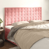 VidaXL Tăblii de pat, 4 buc, roz, 80x5x78/88 cm, catifea