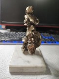 Statueta vintage din argint laminat Alergatorul