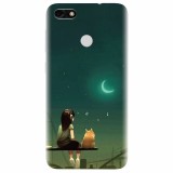 Husa silicon pentru Huawei P9 Lite, Cat And Girl
