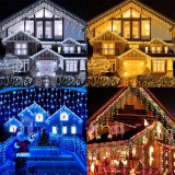 Instalatie Turturi cu Flash 50m FIR GROS Interconectabila franjuri 1000 LED alb cald alb rece albastru multicolor