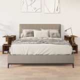 VidaXL Noptiere, 2 buc., stejar fumuriu, 35x35x55 cm, lemn prelucrat