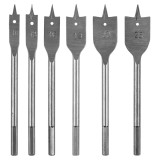 Burghie pentru lemn cu lama: 10,13,16,16,19,22,25 mm, set de 6 bucati.