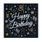 Set 20 servetele petrecere B&amp;C Happy Birthday , 33 x 33 cm