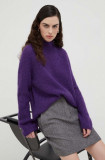 Marc O&#039;Polo pulover de lana femei, culoarea violet, cu turtleneck