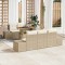 vidaXL Set de masă pentru grădină 6 pcs Bej și crem 100 x 55 x 73 cm
