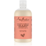 Shea Moisture Coconut &amp; Hibiscus șampon hidratant pentru păr creț și ondulat 384 ml