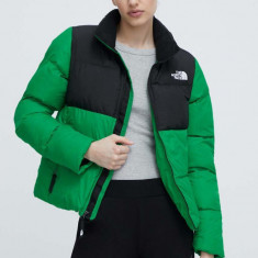 The North Face geaca SAIKURU JACKET femei, culoarea verde, de iarna, NF0A853NROJ1