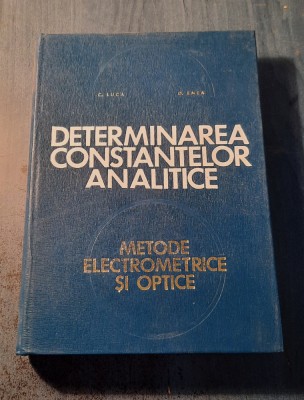 Determinarea constantelor analitice C. Luca foto
