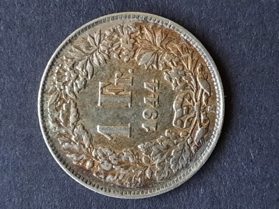 1 Franc 1944, Elvetia - B 4820 foto