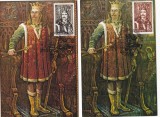 AMS - CP, ROMANIA,STEFAN CEL MARE, DOMNUL MOLDOVEI, CTITORUL MANASTIRII PUTNA, PICTURA IN ULEI DE COSTIN PETRESCU (+1954) set de 2