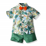 Costum elegant pentru baietei - Happy Jungle (Marime Disponibila: 6-9 luni