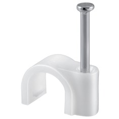 Clema pentru cablu, alb, 16 mm, 100 buc / set