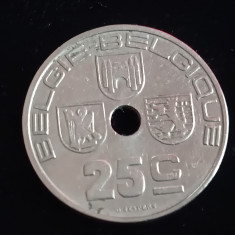 M3 C50 - Moneda foarte veche - 25 centimes - Belgia - 1938