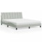 vidaXL Pat cu saltea, Hanko, gri deschis, 160x200 cm, catifea 3208604