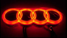 NOU! Emblema LED Audi Red 5D 18*5.8 cm Universala . A4 A6 A8 TT Q5 Q7 foto