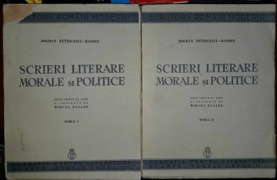 Bogdan Petriceicu-Hasdeu-Scrieri literare, morale si politice,an 1937 foto