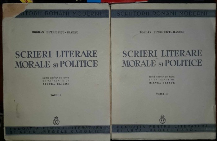 Bogdan Petriceicu-Hasdeu-Scrieri literare, morale si politice,an 1937
