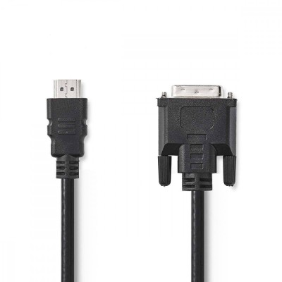 Cablu HDMI - DVI-D 24+1 pin tata 2m Nedis foto