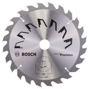 Panza de ferastrau circular pentru lemn BOSCH Precision ,D 250 mm ,latime taiere 3.2 mm ,numar dinti 24 ,orficiu prindere 30mm foto