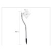 Lampa solara LED tip Diamant pentru gradina, inaltime 30 cm, 2V, ABS, 600mAh, alb rece
