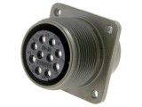 Conector circular soclu PIN 10 mamă lipire argintat AMPHENOL