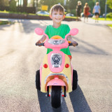 Cumpara ieftin Homcom Motoreta Tricicleta Electrica pentru Fetite 6V cu Lumini si Muzica, Roz