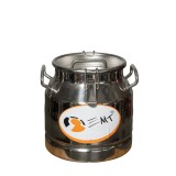 Bidon transport EMT 10 L, inox, cu cleme de prindere si capac