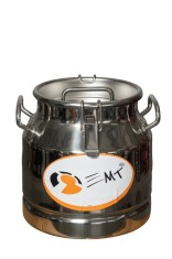 Bidon transport EMT 10 L, inox, cu cleme de prindere si capac