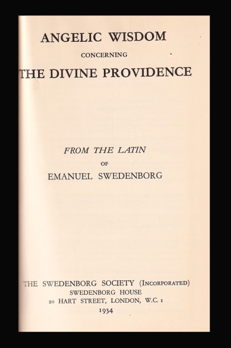 Angelic Wisdom concerning The divine providence / Emanuel Swedenborg 500p