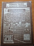 sport noiembrie 1988-gica hagi pe coperta,echipa de fotbal fc bihor,mateut