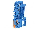 Conector Șine 0,25-2,5mm2 3 Pini Albastru, Wago