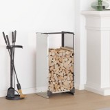 VidaXL Suport pentru lemne de foc 40x30x80 cm oțel inoxidabil