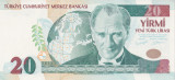 Bancnota Turcia 20 Yeni Lira 2005 - P219 UNC