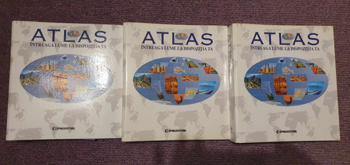 60 numere(21-86) Atlas Intreaga lume la dispozitia ta, aranjate in 3 biblioraftu