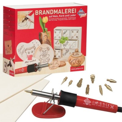 Pebaro 0269, Set pentru pirogravura, 30W, 220V, include 2 placi de lemn si 9 varfuri foto