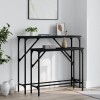 Gossi masute console, 2 buc., negru, lemn compozit