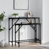 Cumpara ieftin Măsuțe console, 2 buc., negru, lemn compozit