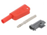 Banană 4mm roșie izolată 19A 1kV