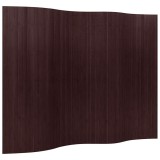 Cumpara ieftin Paravan de camera din bambus, maro inchis, latime 250 cm, inaltime 165 cm